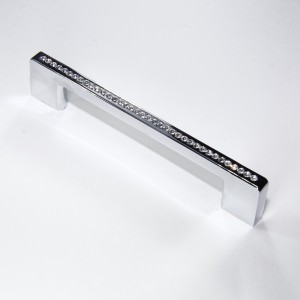 7460 Ручка-скоба с кристаллами 128мм хром CRL30-128